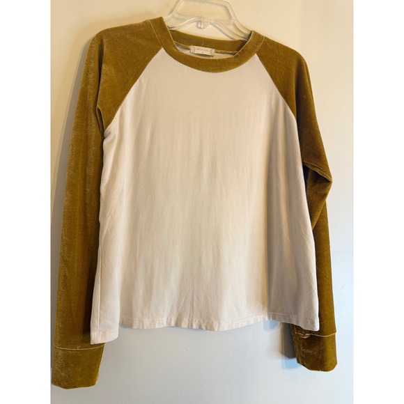 Altard State Baseball long sleeve top with velvet sleeves color block size M - Picture 2 of 6